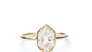 hexagon engagement ring
